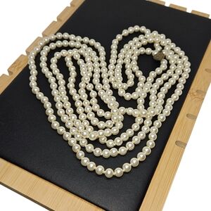 Vintage John Medeiros Long/Double Strand Pearl Necklace